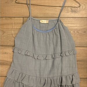 Altar'd State Light Blue Ruffle Spaghetti Strap Tank
